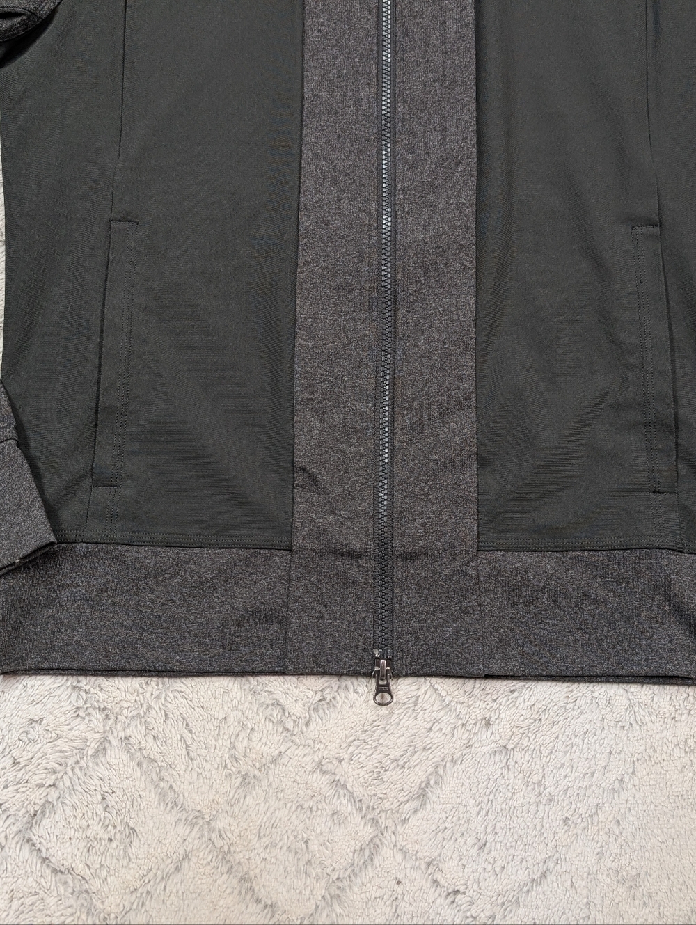 Lululemon Jacket Mens M Gray Heathered Tactic Zip Up Athletic Stretch Gym Casual - Picture 3 of 8